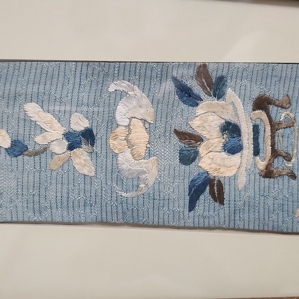 👉*ANTIQUE* LT QING CHINESE EMBROIDERED TEXTILE PANELS ~FORBIDDEN STITCH ~FRAMED - Picture 8 of 11